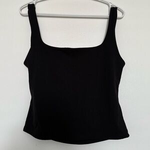 Garage Black Open Back Tank Top